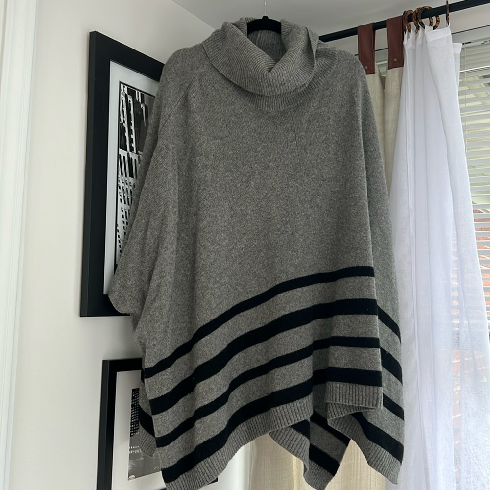 Tahari Poncho Sweater - Wool + Yak